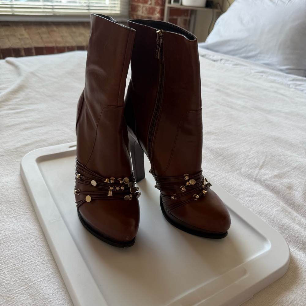 Attizzare Brown Leather Boots